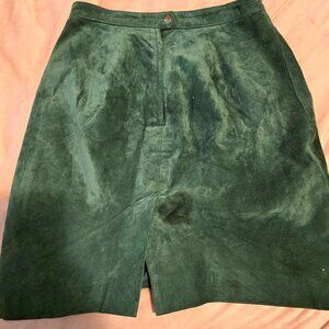 Dark emerald green mini skirt